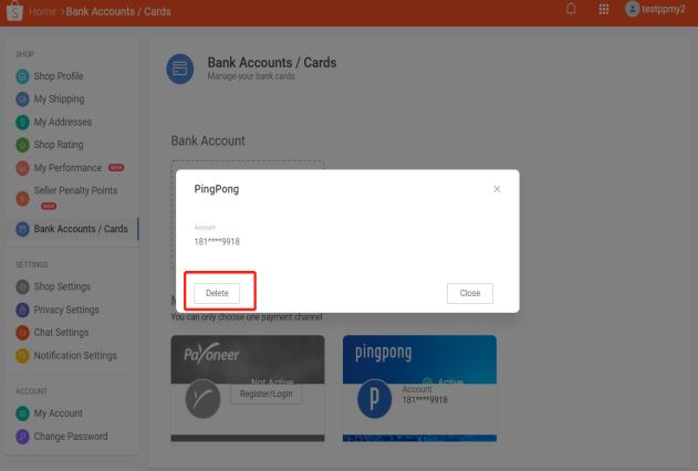 Shopee后台如何关联绑定PingPong收款账户？