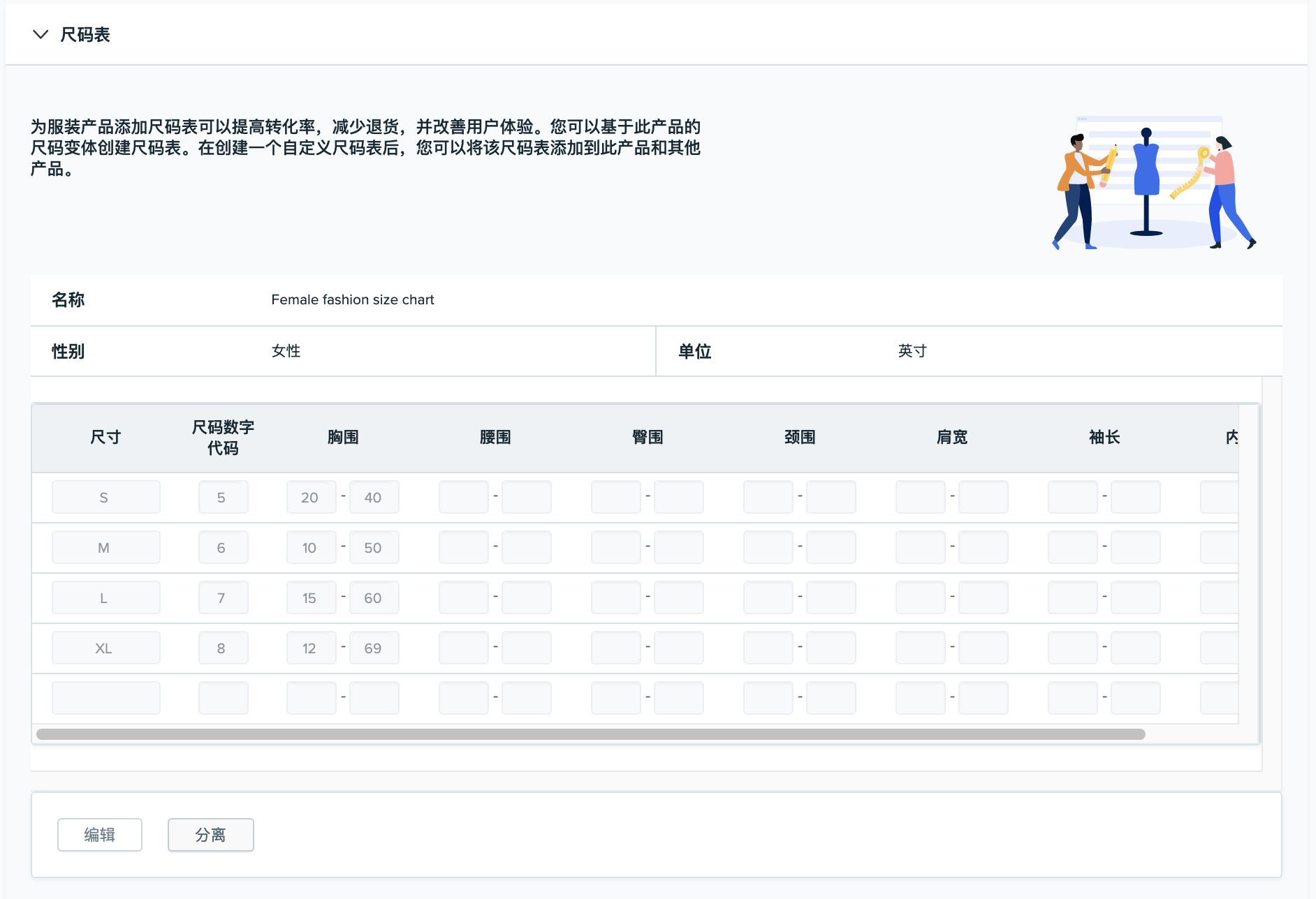 Wish卖家创建、编辑和查看尺码表图文实操教程