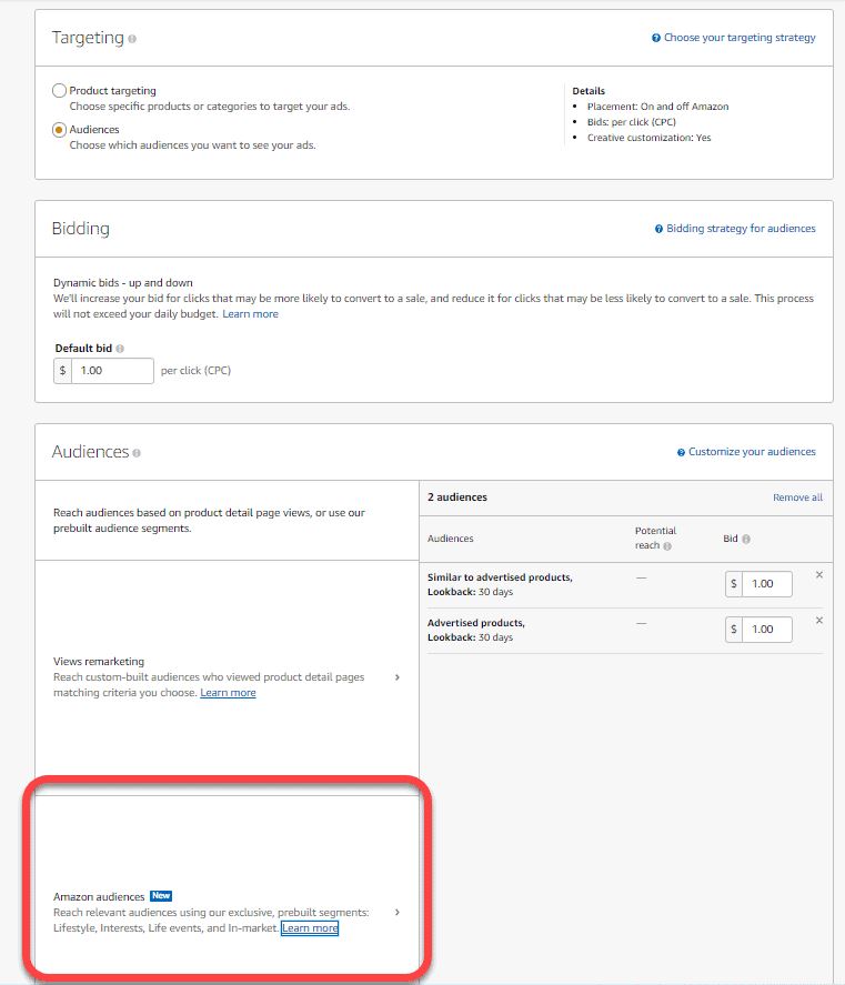 Amazon Audience受众群体广告实操教程