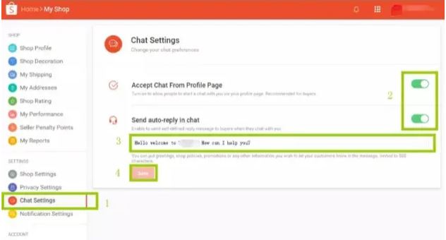 shopee聊聊自动回复怎么设置？设置注意事项