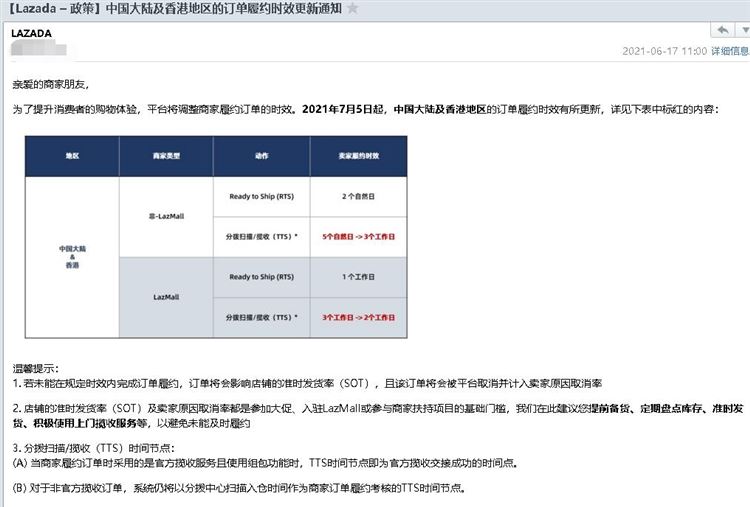 Lazada平台运营规则—6月物流发货新政策，逼退大批商家！