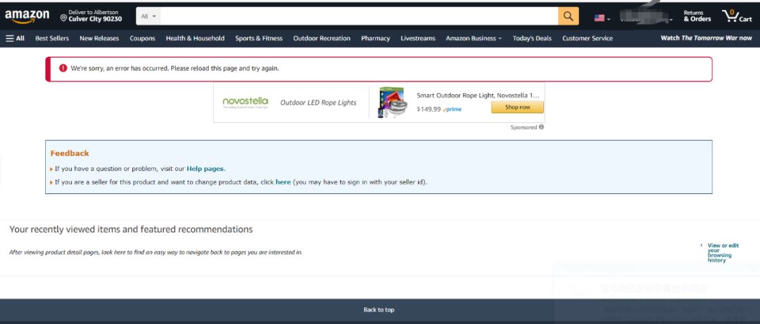 亚马逊所有站点页面全挂？！真要上天了