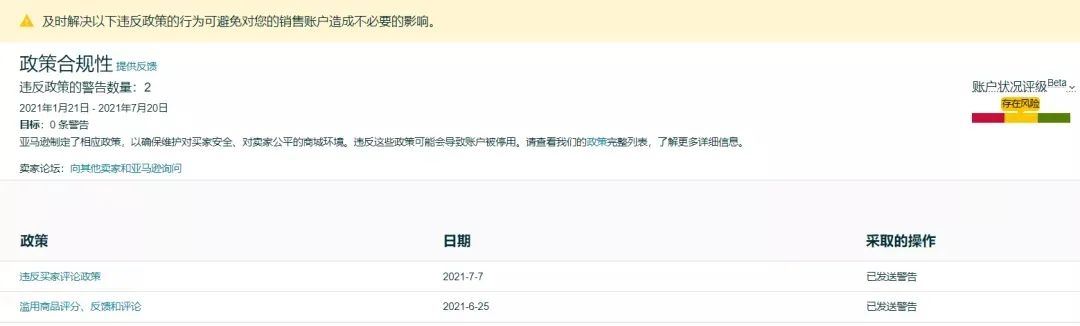 大规模黄牌警告？疑似亚马逊矛头直指中小卖家！到底是秋后算账还是....