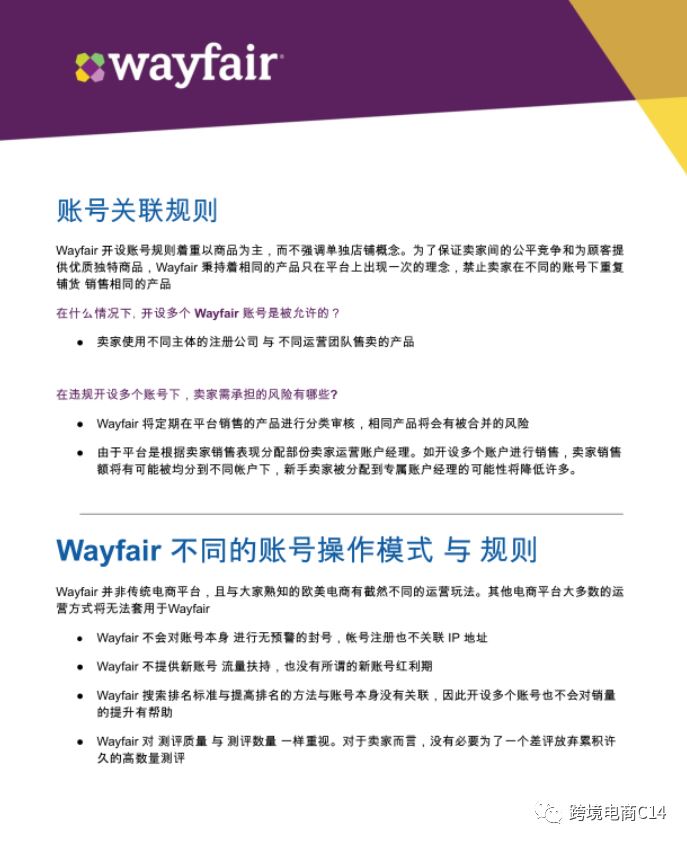 wayfair官方政策解读