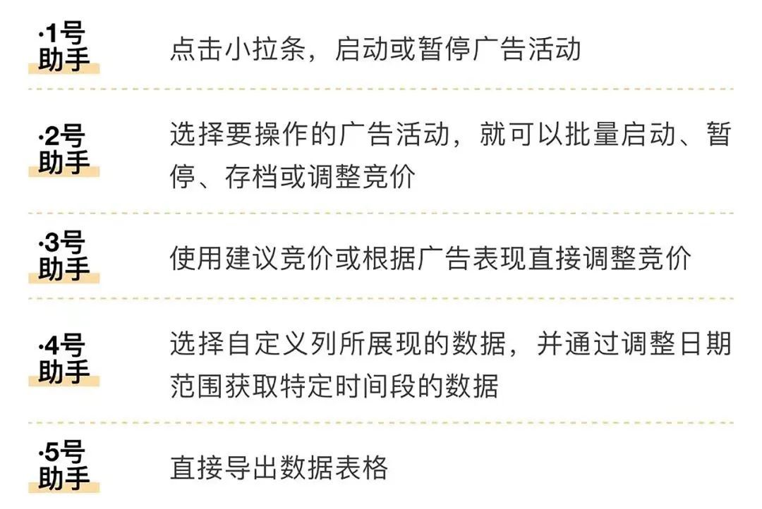 爽，一个页面就能完成5个广告操作任务！